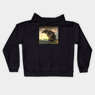 Landscape with Fractal Tree Kids Hoodie